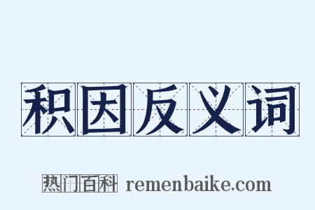 积因反义词是什么意思的图片